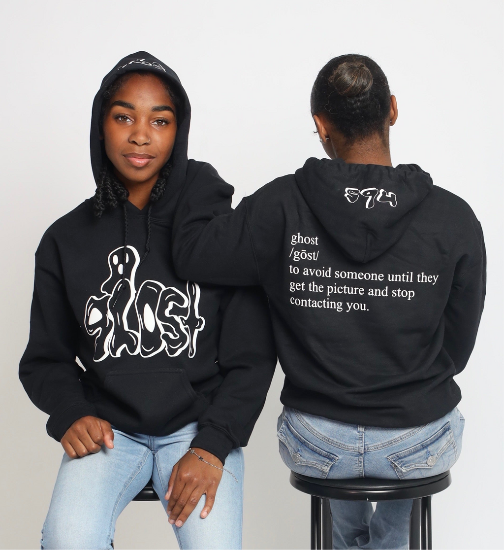 BLACK GHOST HOODIE
